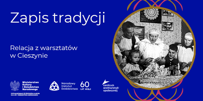 Grafika promująca wydarzenie "Zapis tradycji"