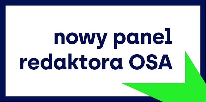 grafika informująca o nowym panelu w otwartym systemie archiwizacji